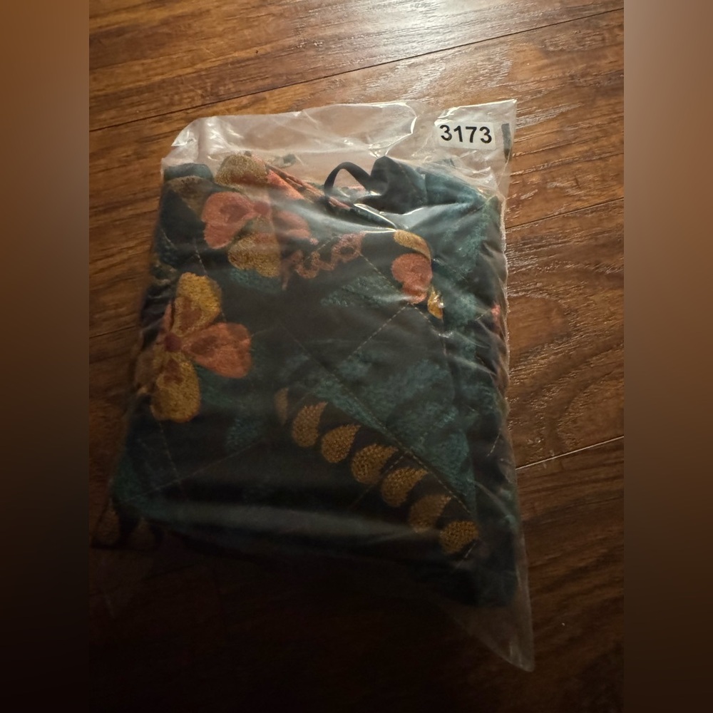 Farm Rio Brazil Floral Quilted Women Mini Luxury Skirt Zip Up Size Small - Picture 8 of 8